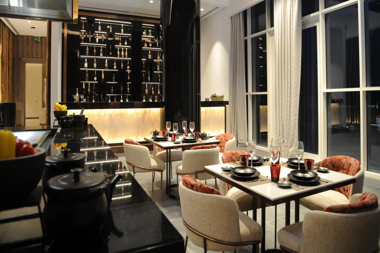 Royal M Al Aqah Beach Resort By Gewan Exterior foto The interior of the restaurant